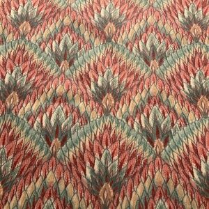 Fabric Leaf Feather Pattern 38” x 54” Raw Edges Lightweight